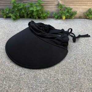 Women's Wide Sun Visor Moisture Wicking Lightweight Adjustable Hat Cap Black​​​​